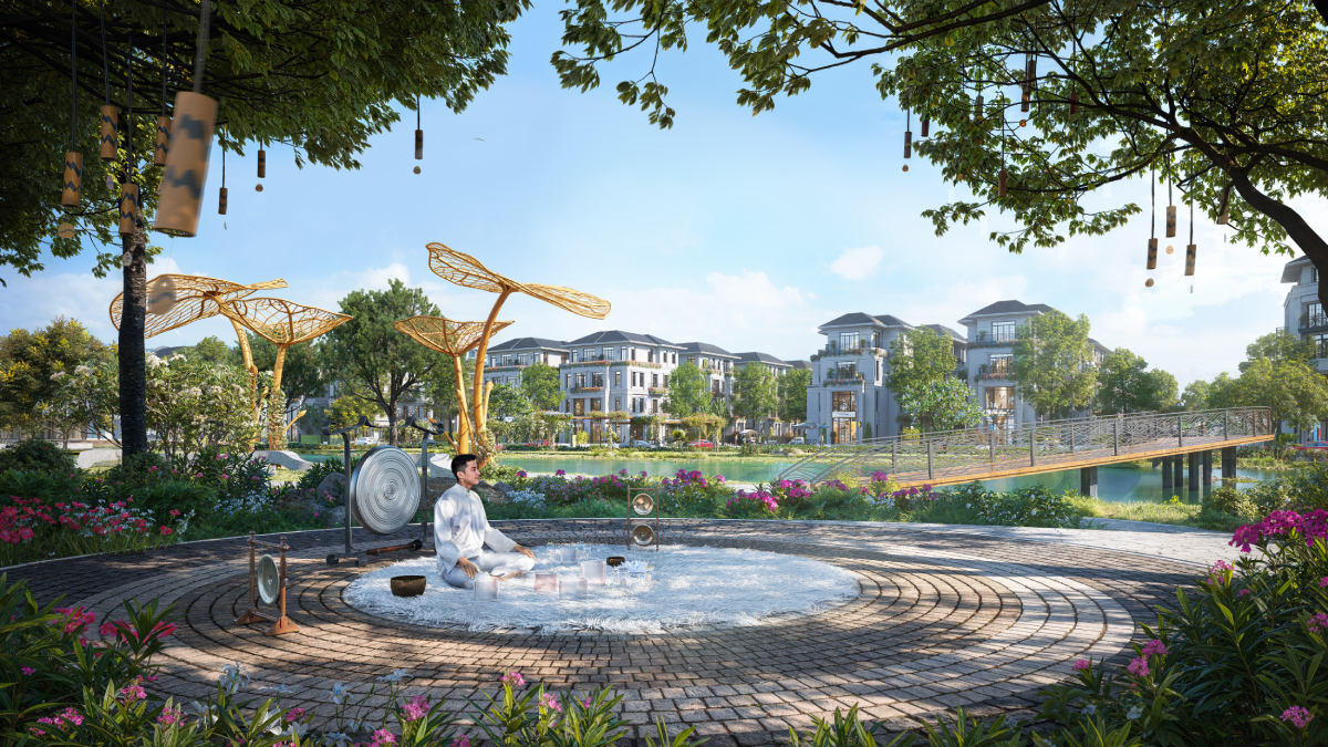 Alluvia City giúp giảm đáng kể hiệu ứng đảo nhiệt, mang đến bầu không khí trong lành, dễ chịu hơn nhiều so với nội đô.