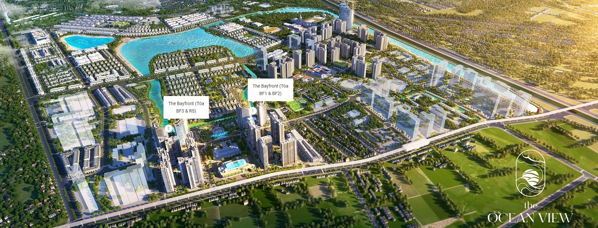 Nằm tại trung tâm Ocean Park, kế cận biển hồ nước mặn 6,1 ha và hồ Ngọc Trai 24,5 ha, Lumiere Bayfront sở hữu tầm nhìn đắt giá hiếm có.