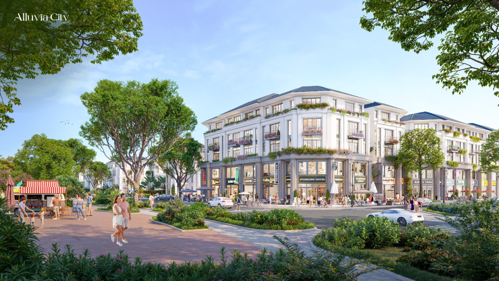 Tại Alluvia City, shophouse góc chính là sản phẩm hiếm hoi hội tụ trọn vẹn ưu thế: 2 mặt tiền độc tôn, nằm ngay trục thương mại sầm uất nhất và trung tâm kết nối toàn khu đô thị.